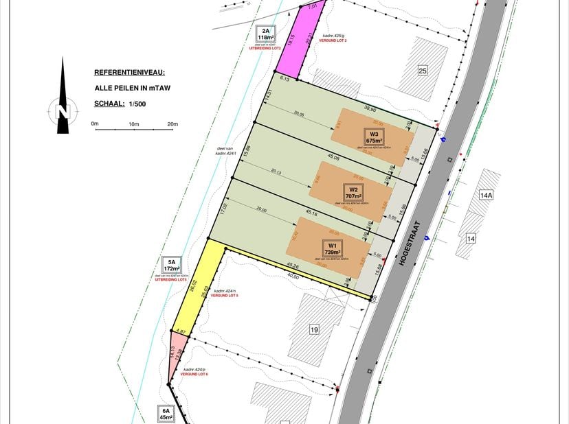 Drie loten bouwground met verzicht te koop, gelegen te Ruddervoorde tussen Hogestraat 19 en Hogestraat 25. &lt;br /&gt;
Bouwgrond gelegen in woongebied met